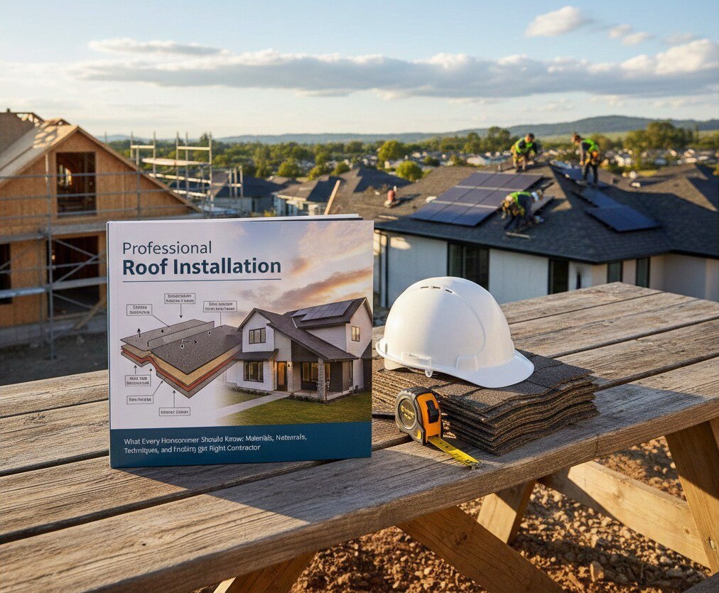 roof installation guide showing professional roof installation process